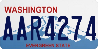 WA license plate AAR4274