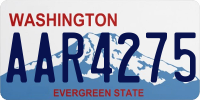 WA license plate AAR4275