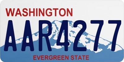 WA license plate AAR4277