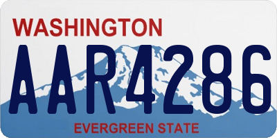 WA license plate AAR4286