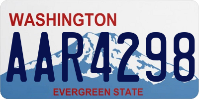 WA license plate AAR4298