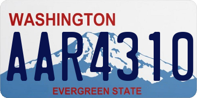 WA license plate AAR4310