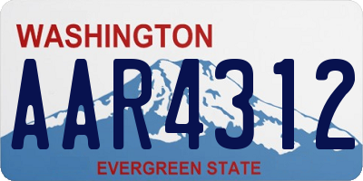 WA license plate AAR4312