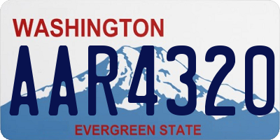 WA license plate AAR4320
