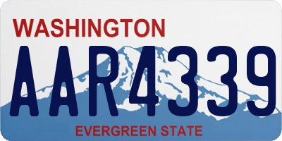 WA license plate AAR4339