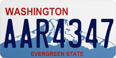 WA license plate AAR4347