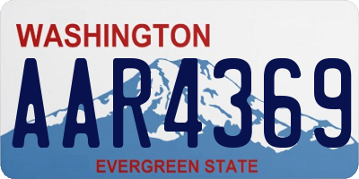 WA license plate AAR4369