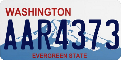 WA license plate AAR4373