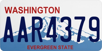 WA license plate AAR4379