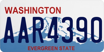 WA license plate AAR4390