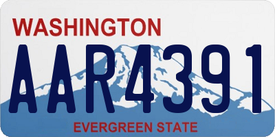 WA license plate AAR4391