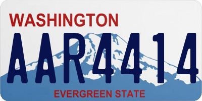WA license plate AAR4414