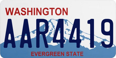 WA license plate AAR4419