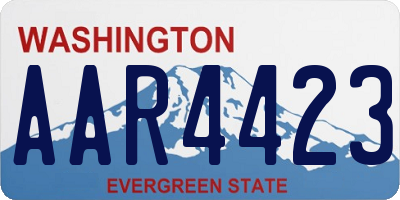 WA license plate AAR4423