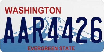 WA license plate AAR4426