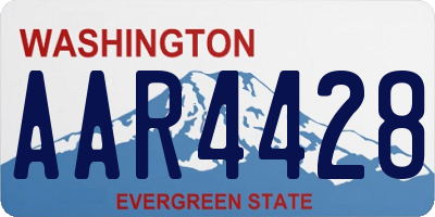 WA license plate AAR4428
