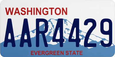 WA license plate AAR4429
