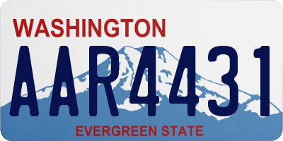 WA license plate AAR4431