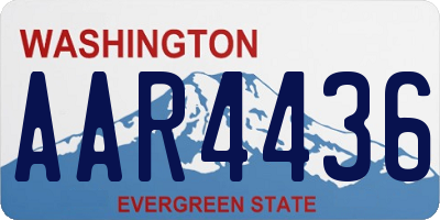 WA license plate AAR4436