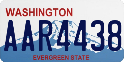WA license plate AAR4438
