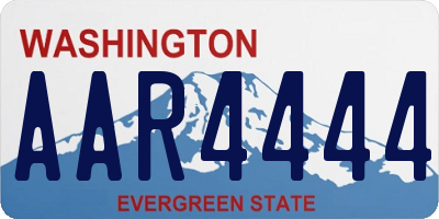 WA license plate AAR4444