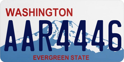 WA license plate AAR4446