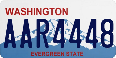 WA license plate AAR4448