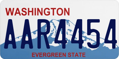 WA license plate AAR4454