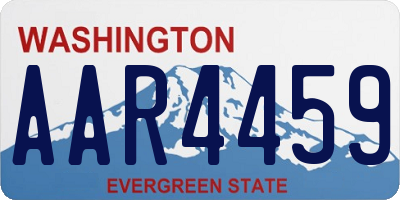 WA license plate AAR4459