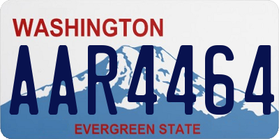WA license plate AAR4464