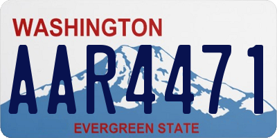 WA license plate AAR4471
