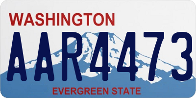 WA license plate AAR4473
