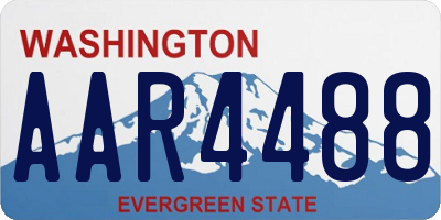 WA license plate AAR4488