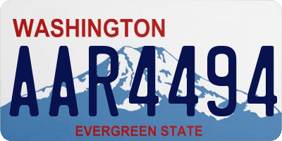 WA license plate AAR4494