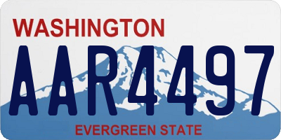 WA license plate AAR4497