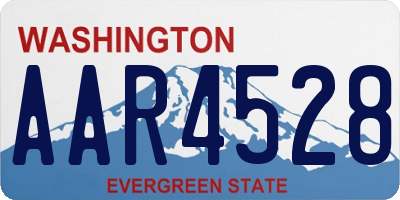WA license plate AAR4528