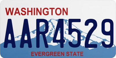 WA license plate AAR4529