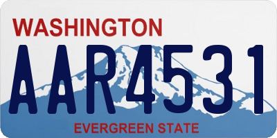 WA license plate AAR4531