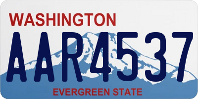 WA license plate AAR4537