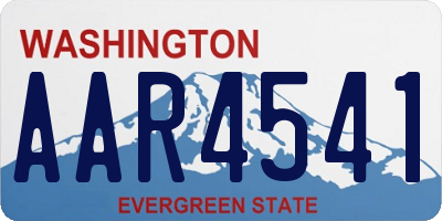 WA license plate AAR4541