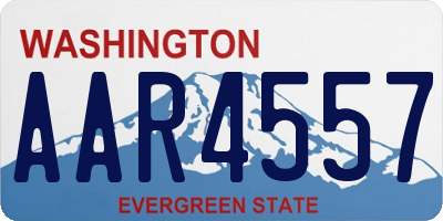 WA license plate AAR4557