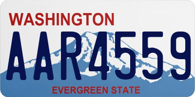 WA license plate AAR4559