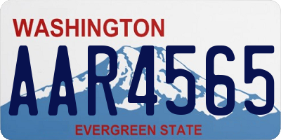 WA license plate AAR4565