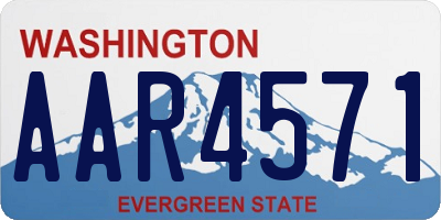 WA license plate AAR4571