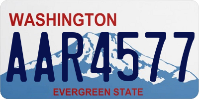 WA license plate AAR4577
