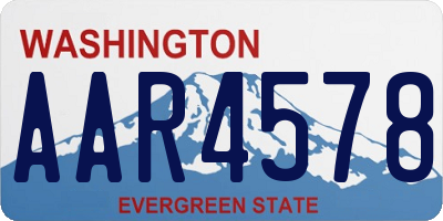 WA license plate AAR4578