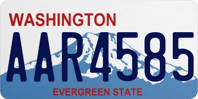 WA license plate AAR4585