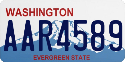 WA license plate AAR4589