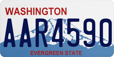 WA license plate AAR4590