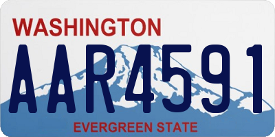 WA license plate AAR4591